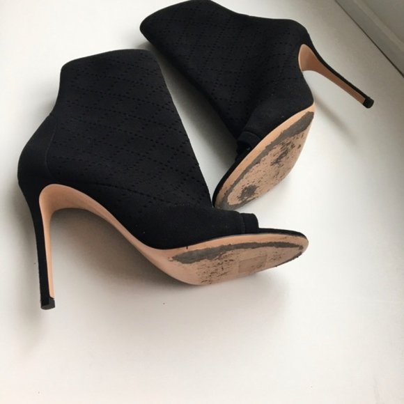 Gianvito Rossi Stretch Knit Fabric Peep Toe Bootie 41 EU 10 US - Picture 8 of 8